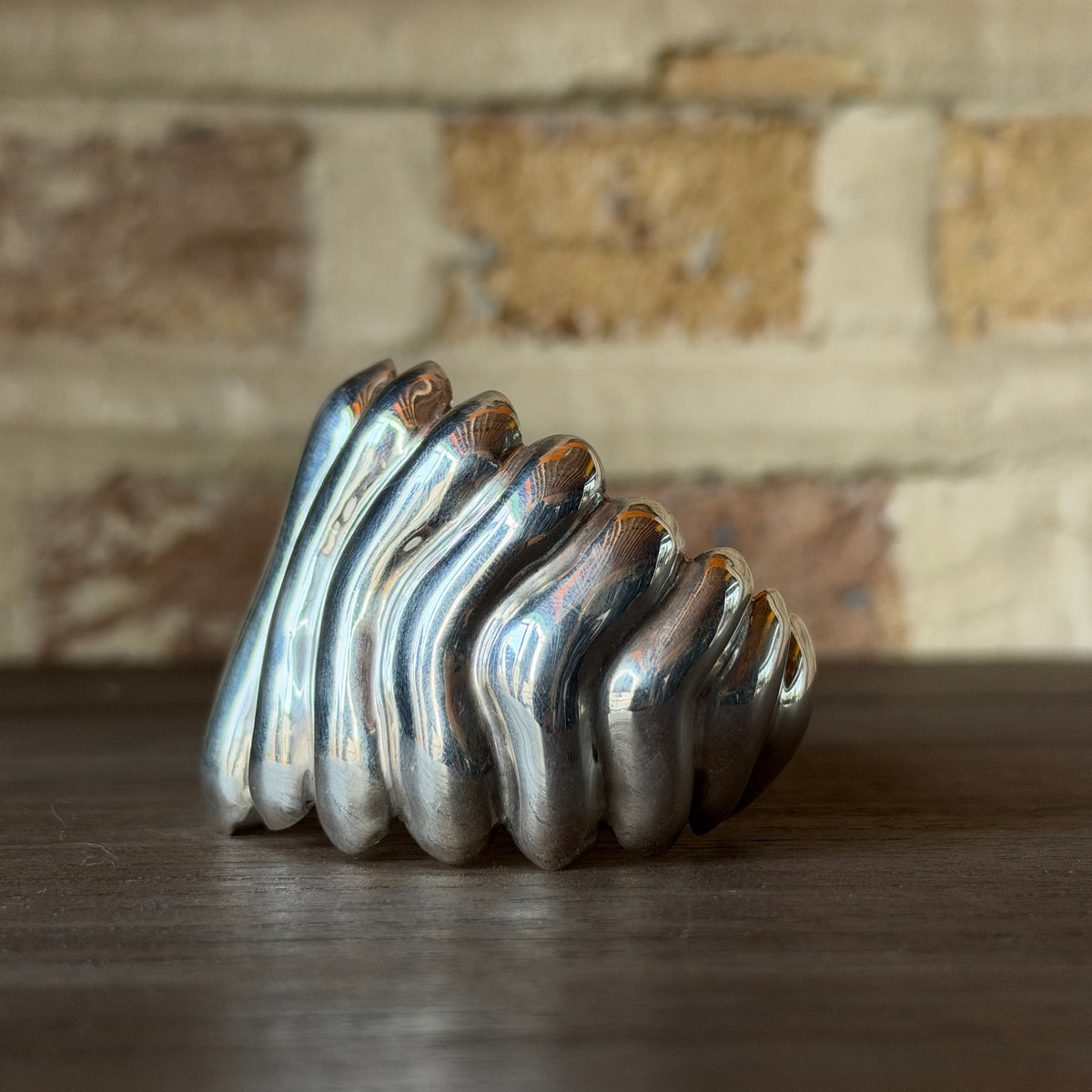 Vintage Los Ballesteros Taxco Sterling Silver Waves Cuff – Sculptural Bubble Ribs