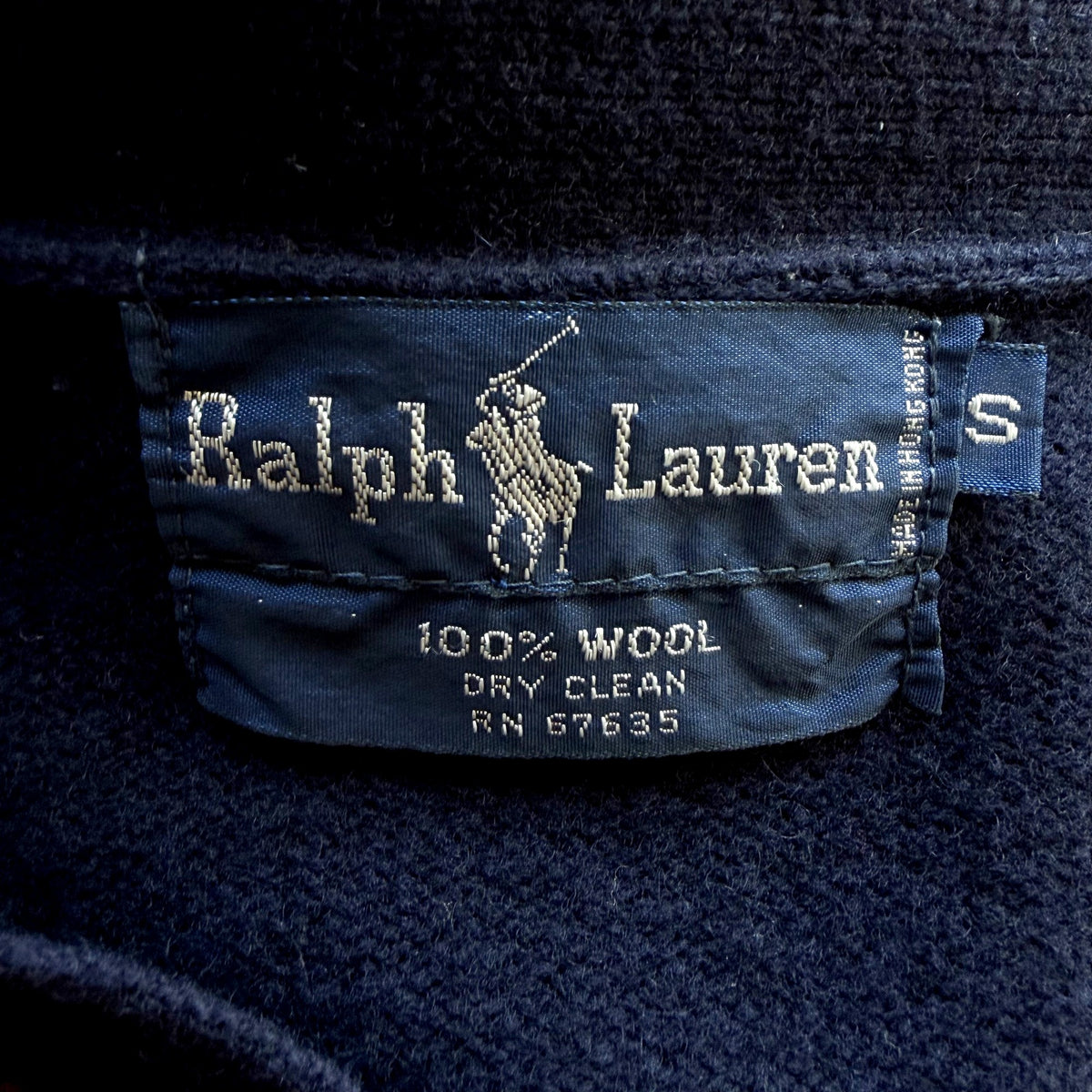 Vintage Ralph Lauren Paisley Front Wool Cardigan – Navy, Size S