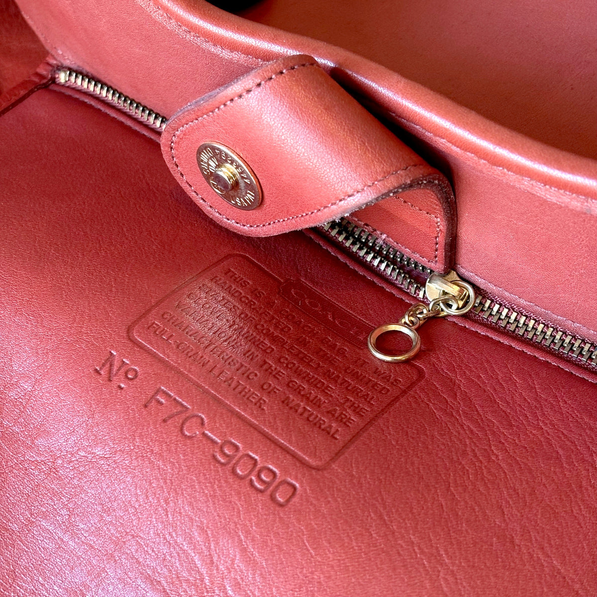 Vintage 1980s Coach Red Leather Shoulder Tote