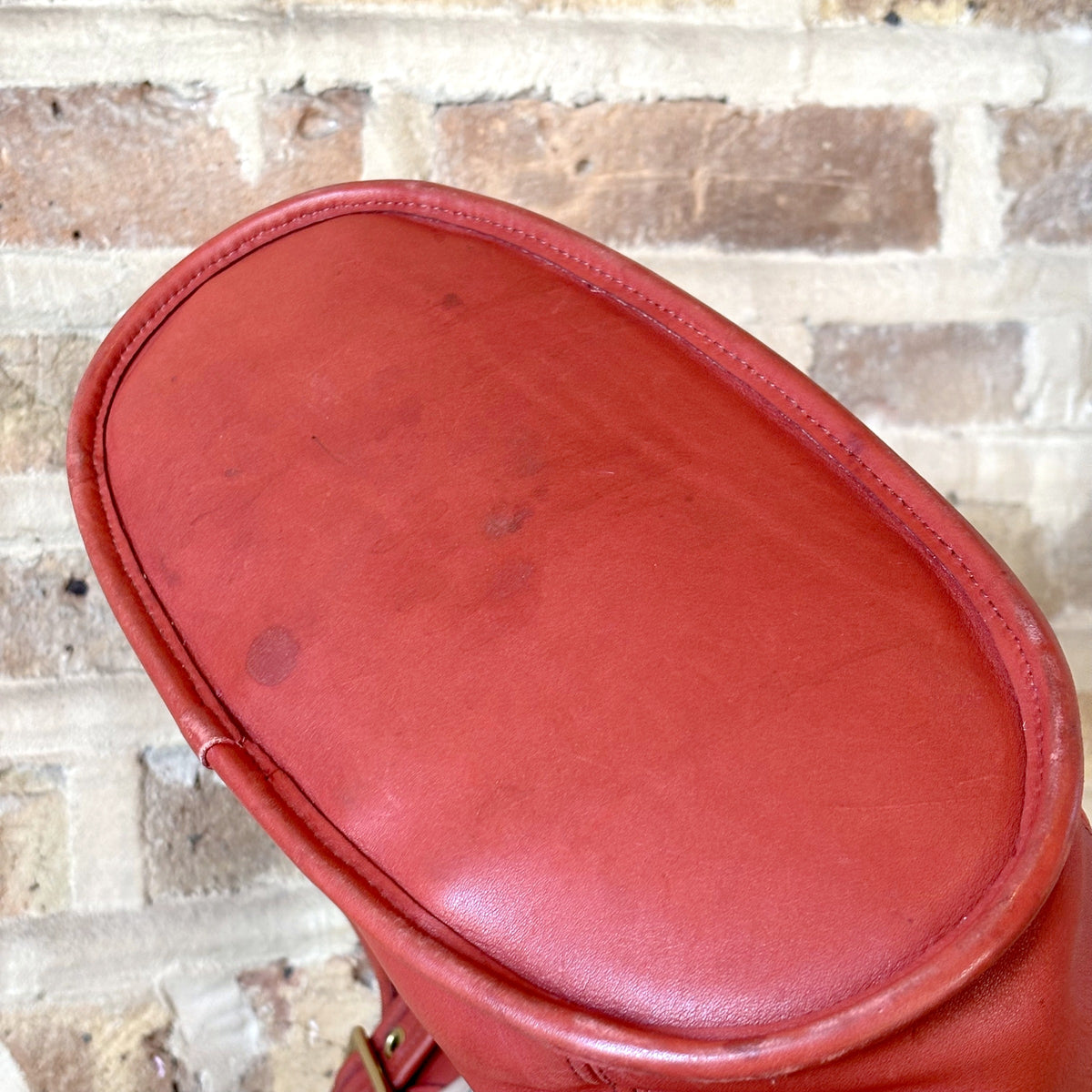 Vintage 1980s Coach Red Leather Shoulder Tote