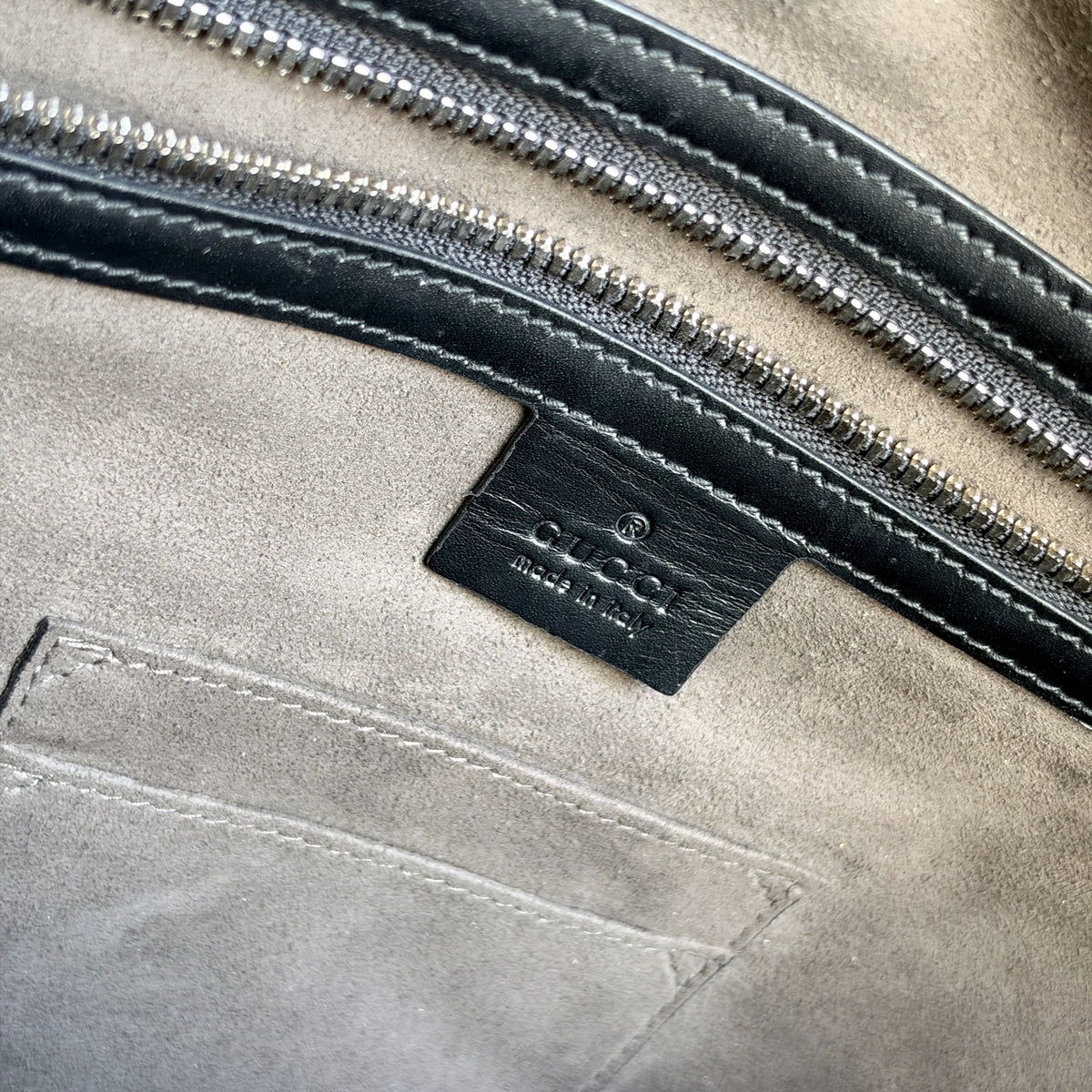 Gucci Guccissima Leather Briefcase – Black GG Embossed, Detachable Shoulder Strap