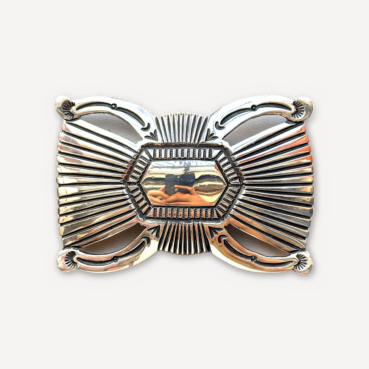 Vintage Sterling Silver Stamped Butterfly Belt Buckle – Hallmarked M, Southwestern