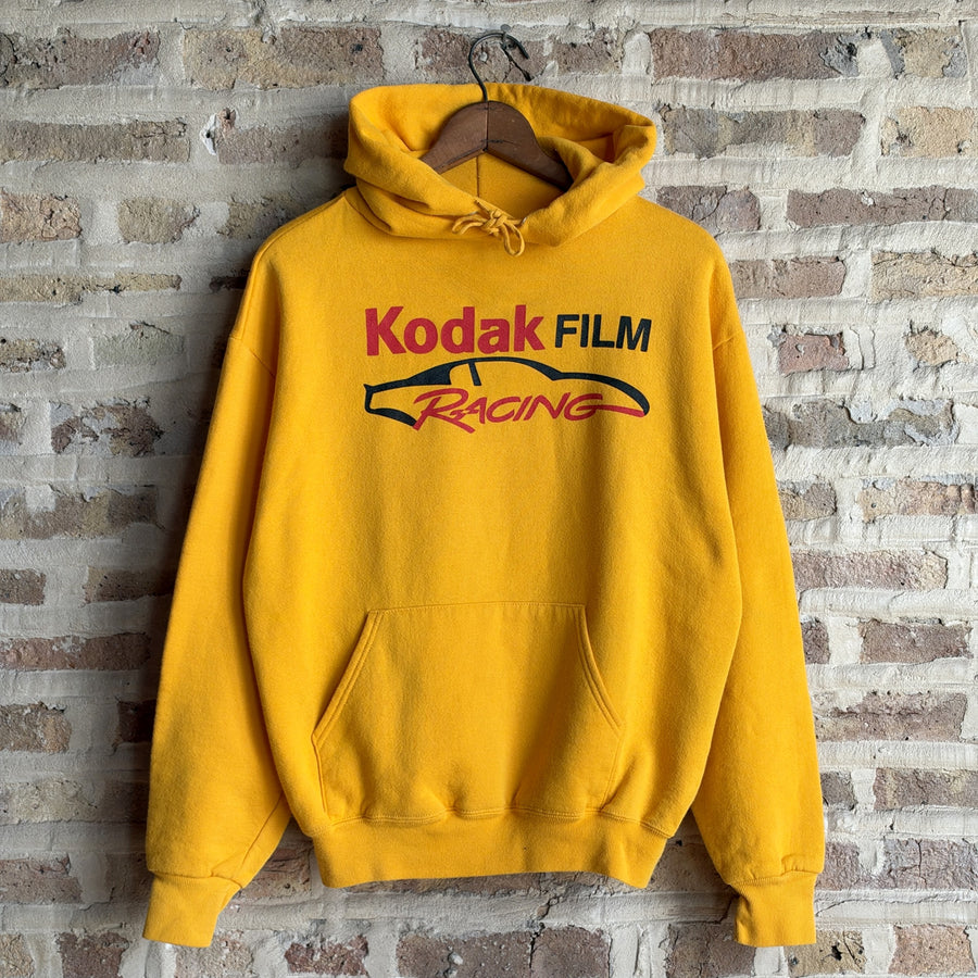 Vintage 1990s Jerzees Kodak Film Racing Hoodie – Golden Yellow, Made in USA