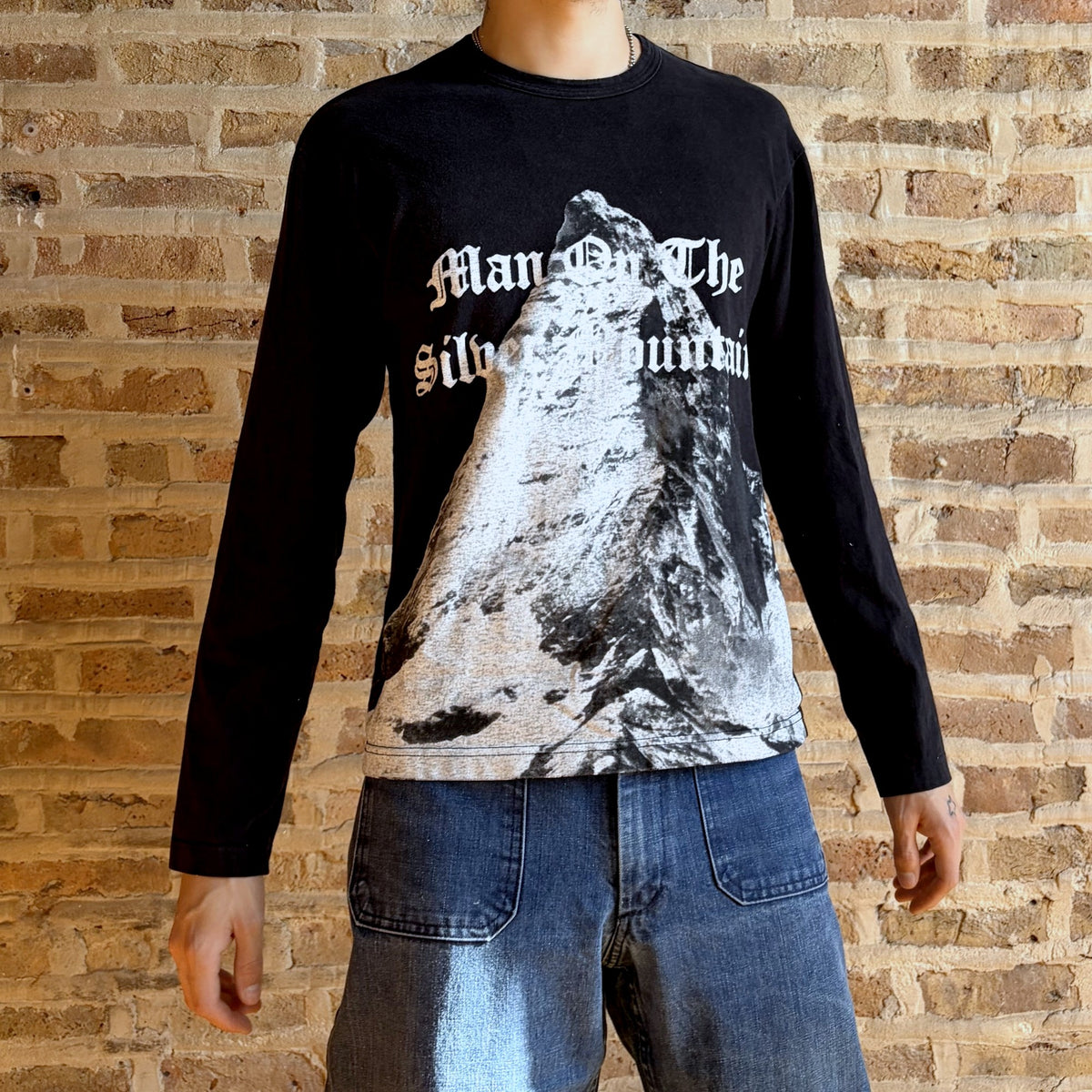 Comme des Garçons "Man On The Silver Mountain" Long Sleeve Tee – Black, Made in Japan, Size S