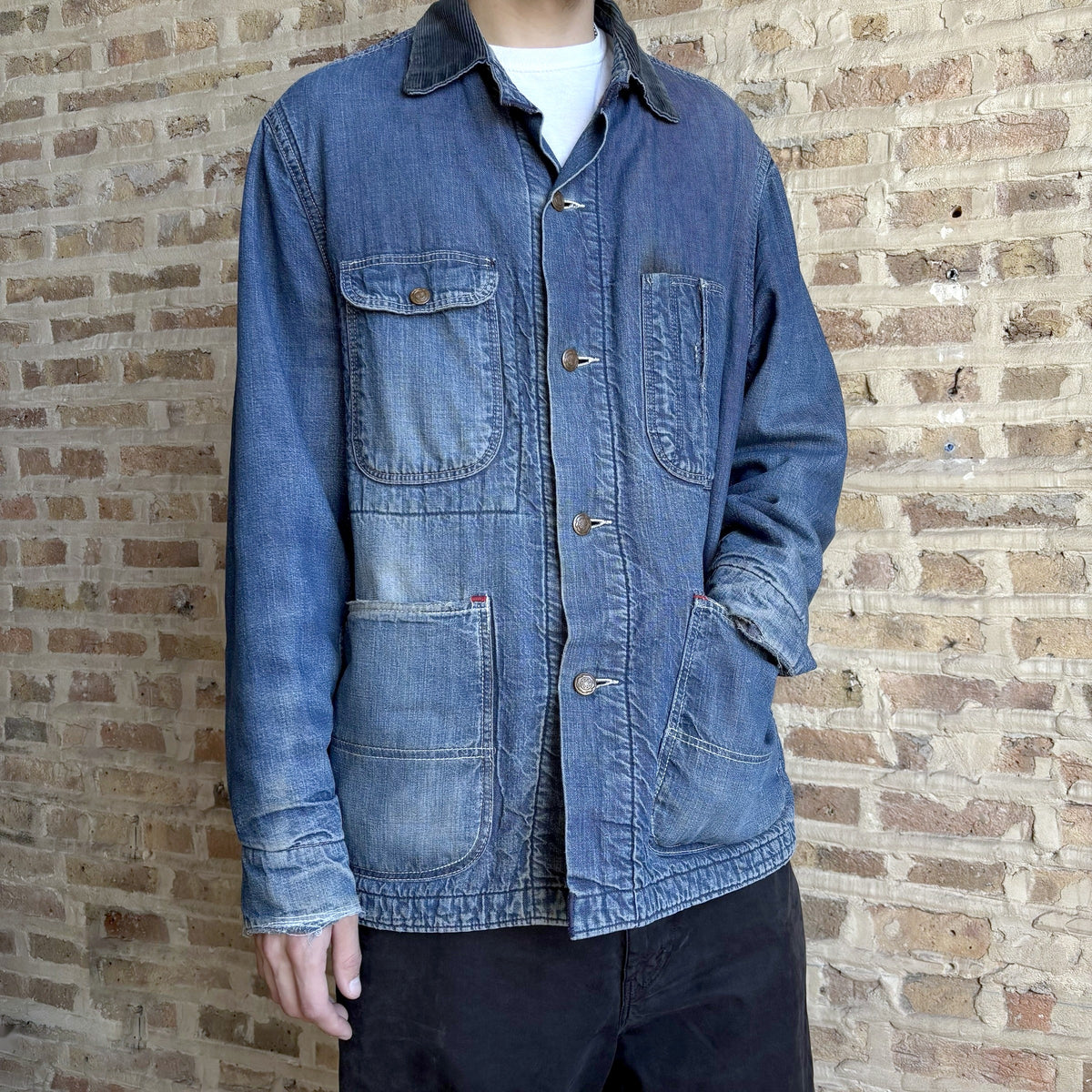 Vintage 1960s Wrangler Blanket-Lined Denim Chore Coat