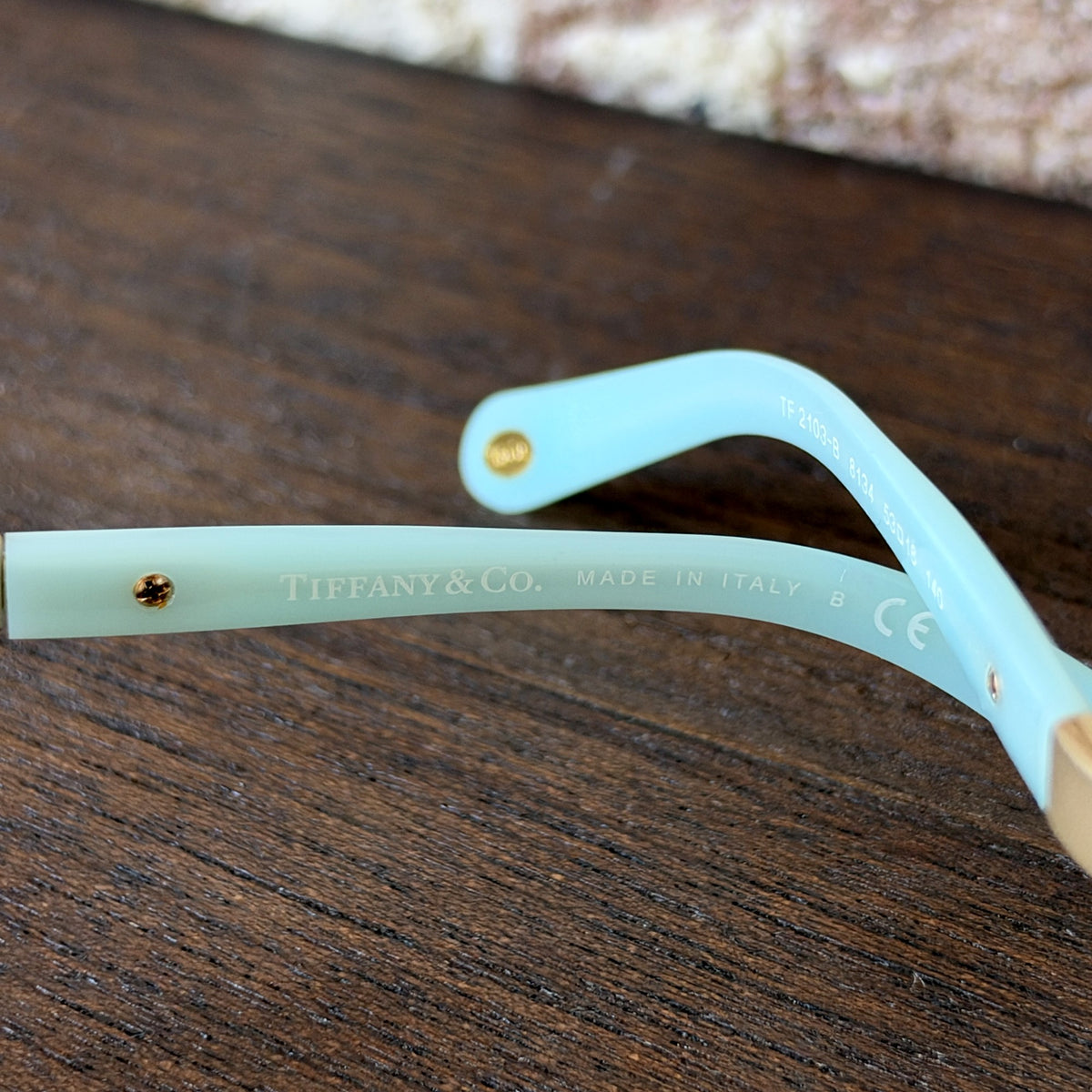 Vintage Tiffany & Co. Eyeglass Frames TF2103-B – Tortoise & Tiffany Blue, Crystal Roman Numeral Temples