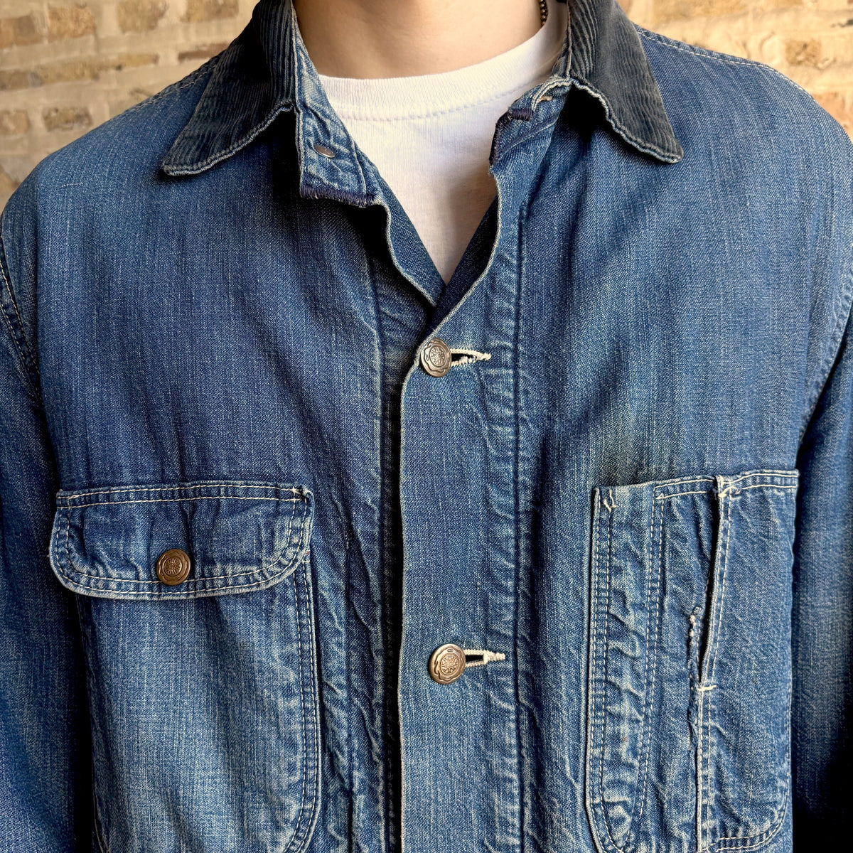Vintage 1960s Wrangler Blanket-Lined Denim Chore Coat