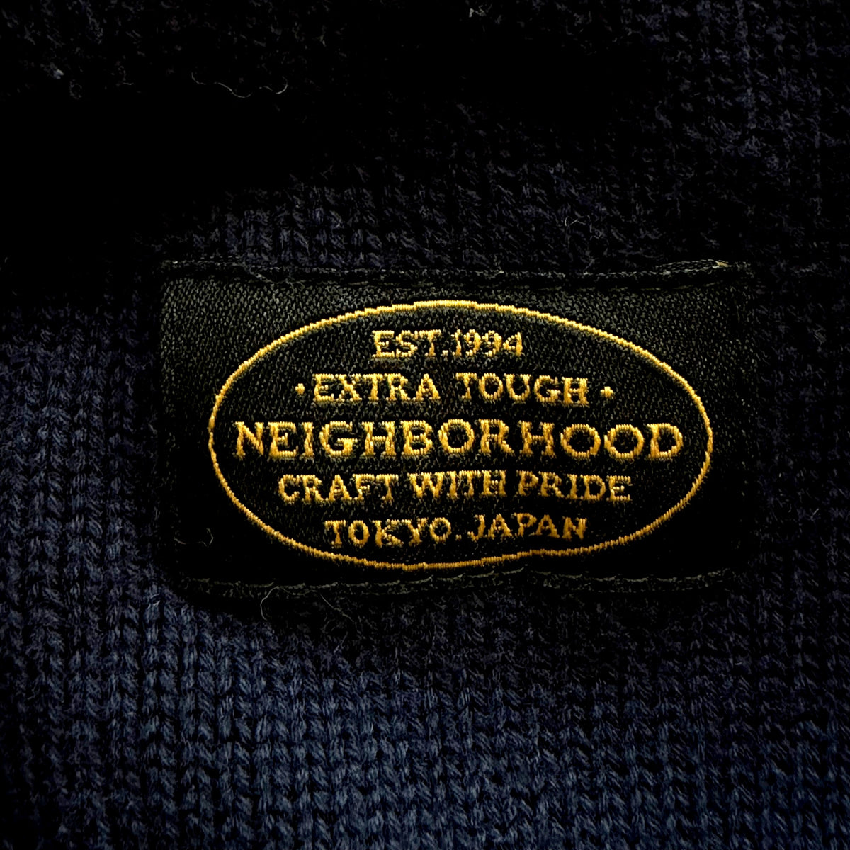 Neighborhood Color Block Raglan Knit Sweater – Cream & Navy, Size M