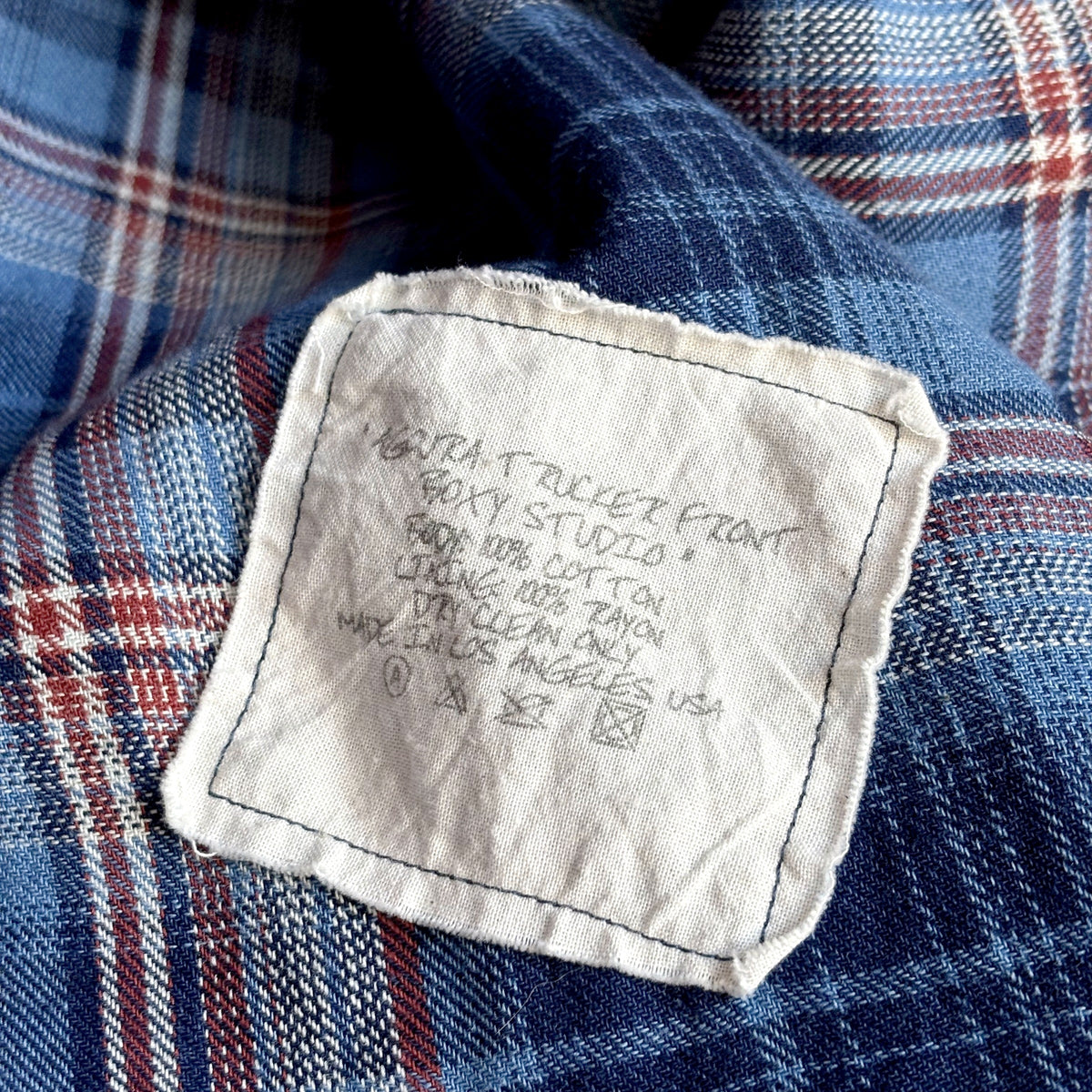 Greg Lauren Plaid & Denim Shirt Jacket